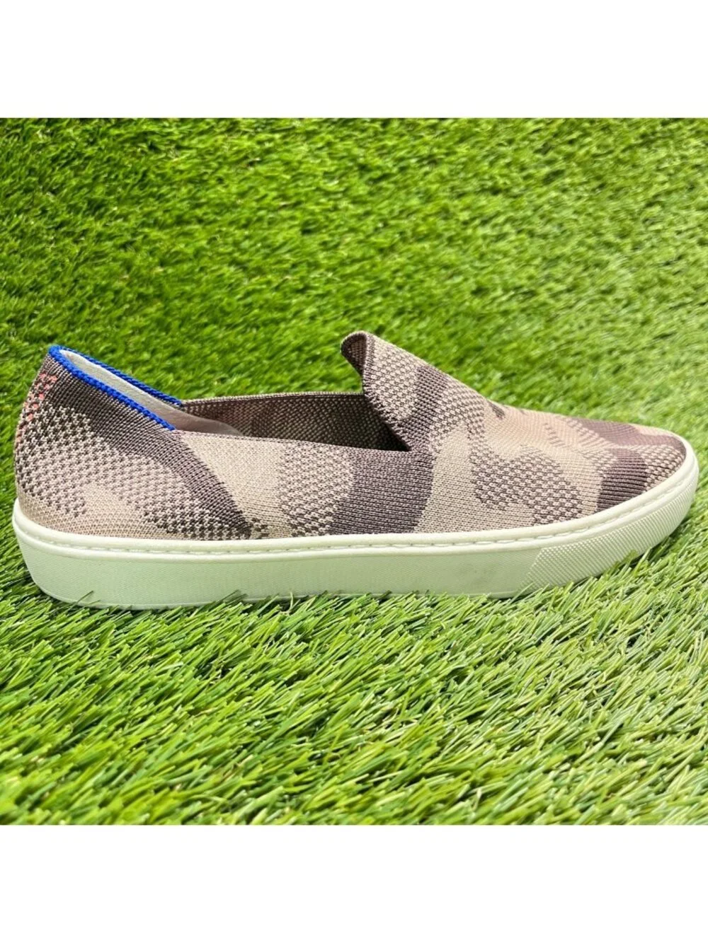 Rothy’s The Original Slip On Womens Size 7 Taupe Camo Casual Walking Shoes